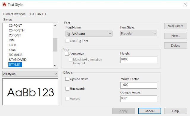 Khắc phục lỗi font chữ trong AutoCAD thành công