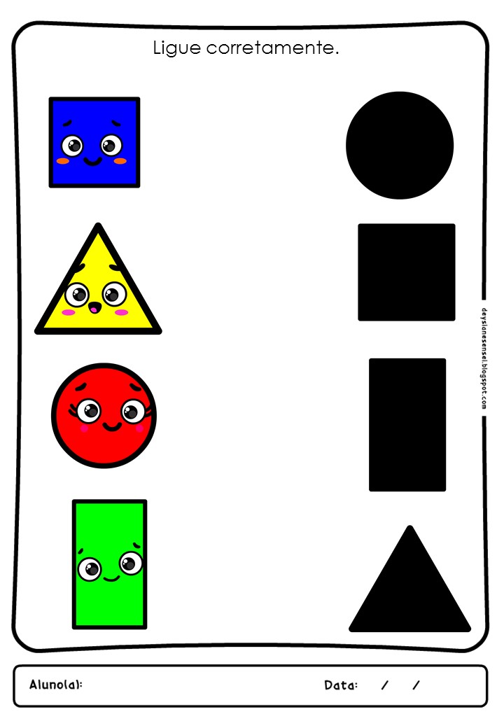 DeysianeSensei Atividades para baixar 10 Atividades sobre Formas