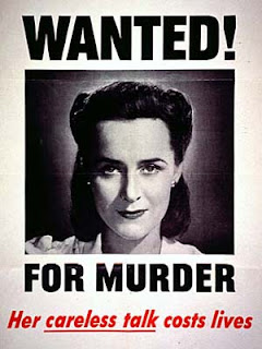 Sivilleri bilgi paylaşmaya karşı uyaran ABD propaganda posteri