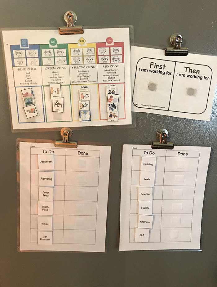 chore chart for autistic child