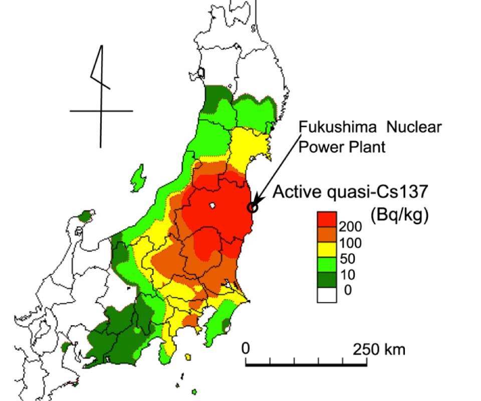 Citizens Soil Radiation Contamination Map Of Japan Fukushima