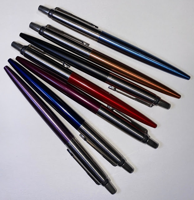 3 Pirre Paul's F 101 Fountain Pen RED 10 JINHAO cartridges BLACK ink M nib 