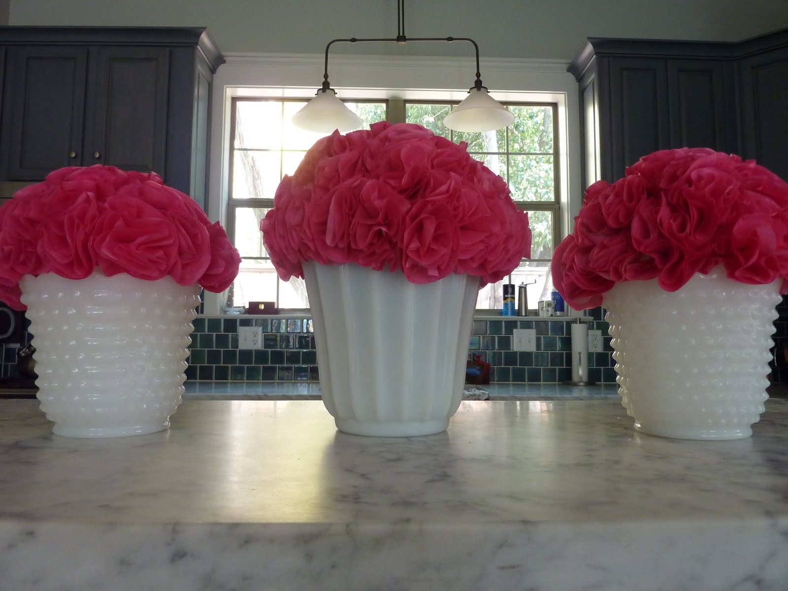 paid up top tissue paper carnations