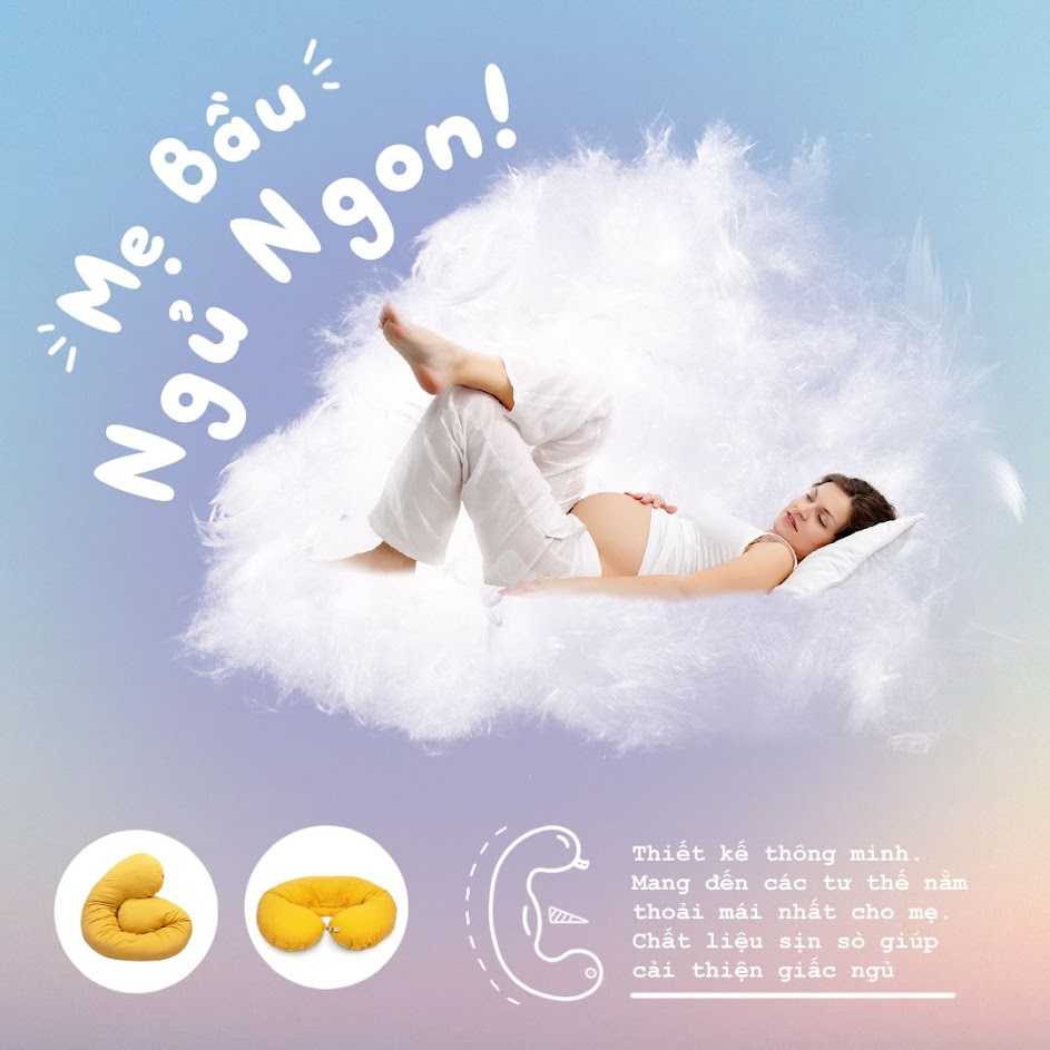 [A159] Địa chỉ mua gối ôm Bà Bầu linen bông gòn lông vũ cao cấp