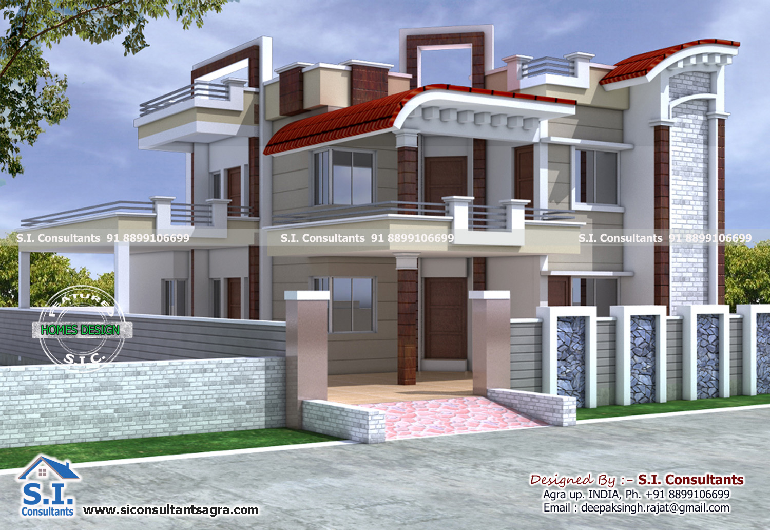 S.I. consultants: 45x75 Indian House design