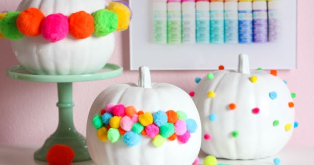 Pumpkin Week: Pom-Pom Decorated Pumpkins | Design Improvised