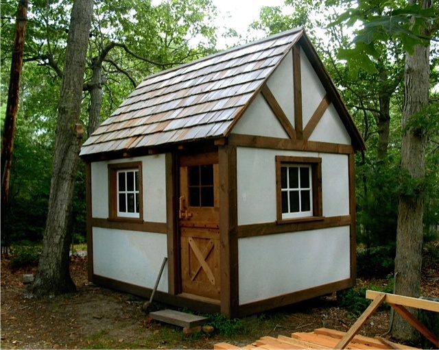 emailed me to share photos of a timber framed micro-cottage/shed ...
