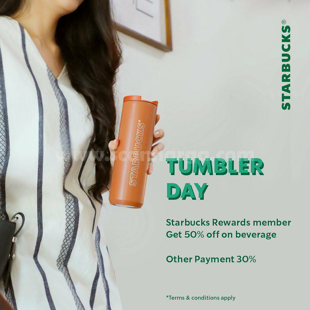 Promo STARBUCKS TUMBLER DAY Diskon 50 scanharga