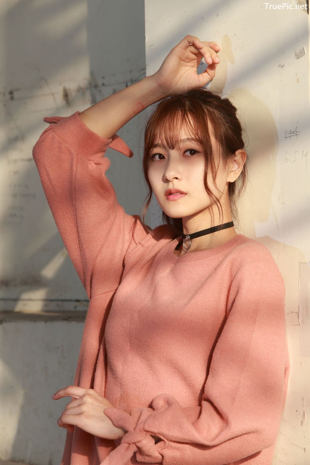 Image-Taiwanese-Model-郭思敏-Pure-And-Gorgeous-Girl-In-Pink-Sweater-Dress-TruePic.net- Picture-36