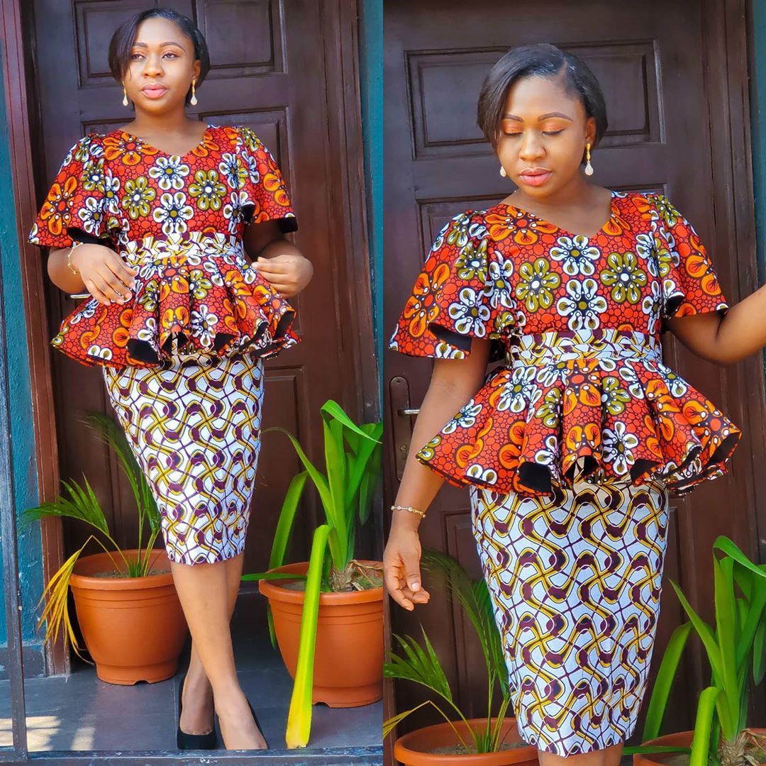 latest skirt and blouse for ladies