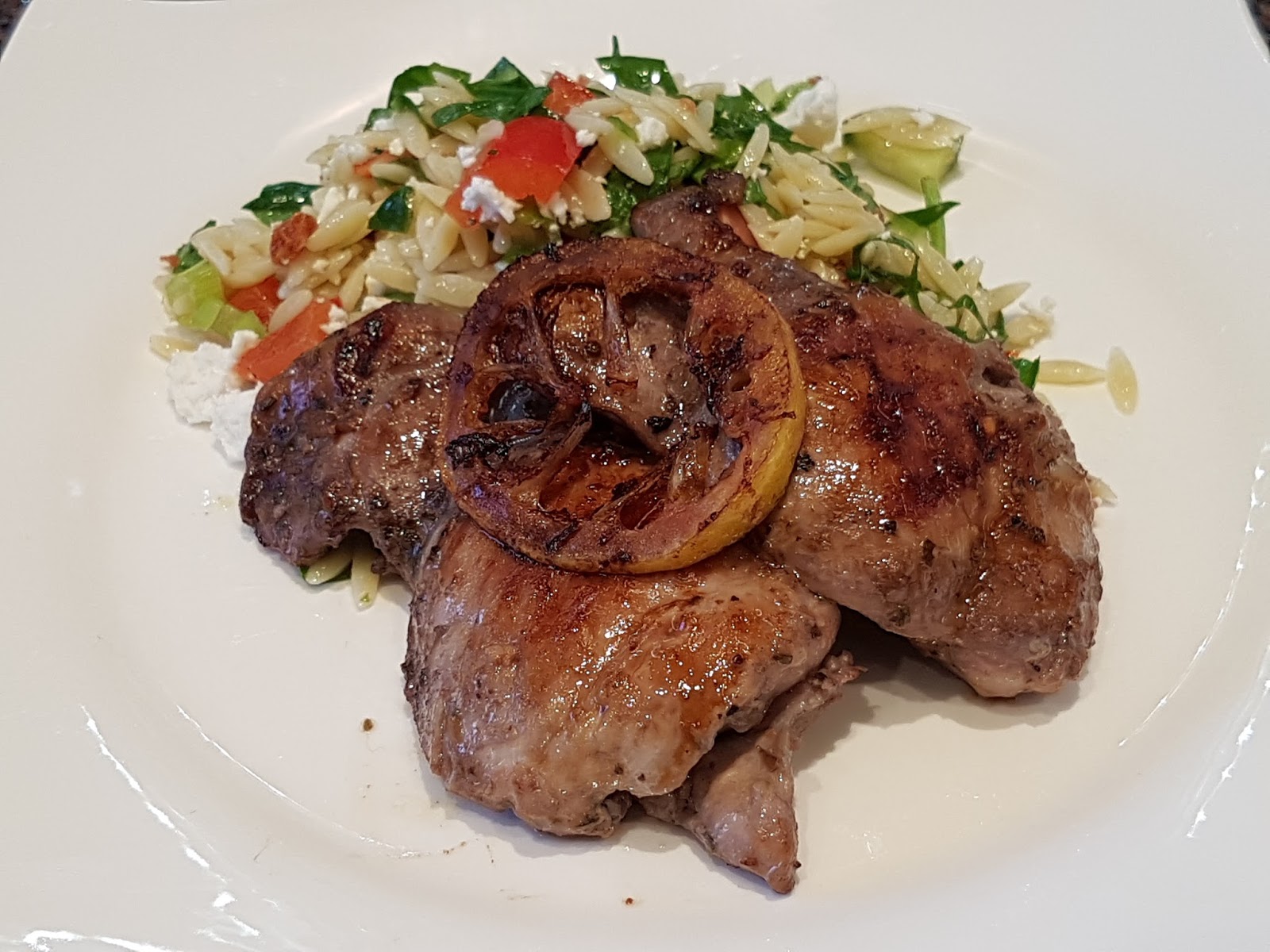 Almost Wasted Grilled Lemon Oregano Chicken Thighs