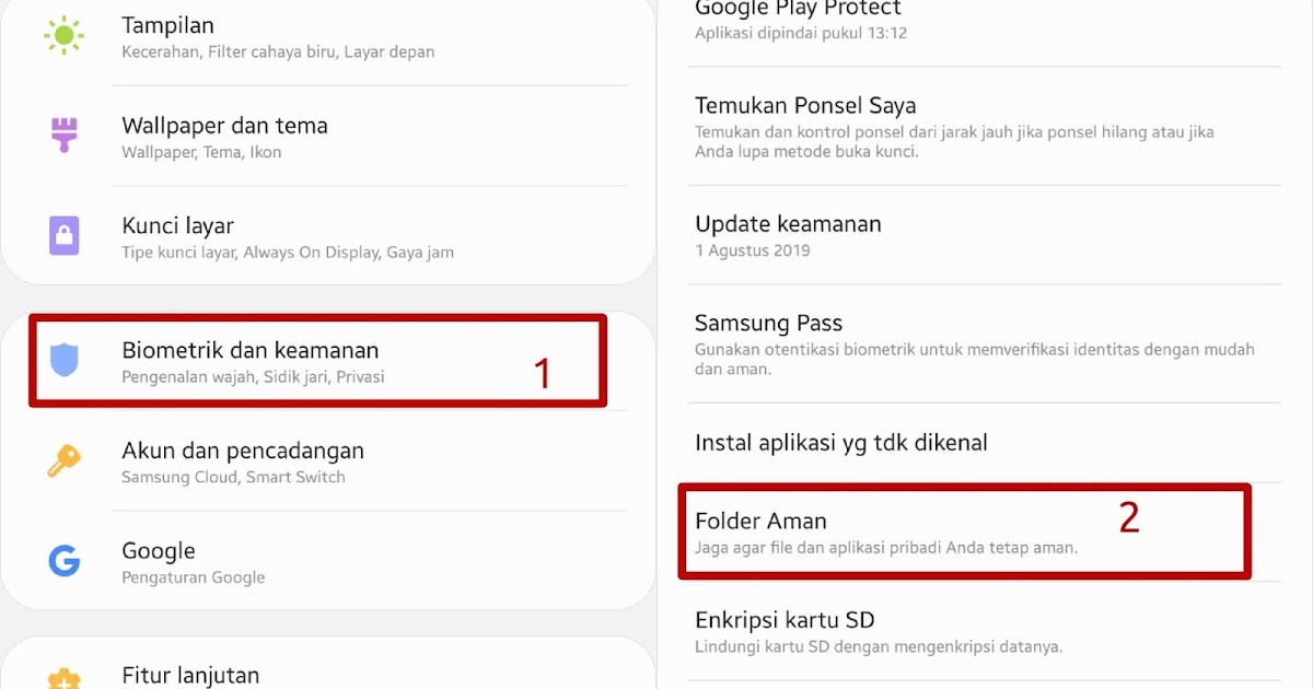 Menggunakan Folder Aman Di Samsung A50 Ajher
