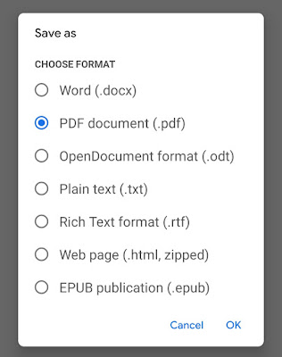 Save as PDF document (.pdf)