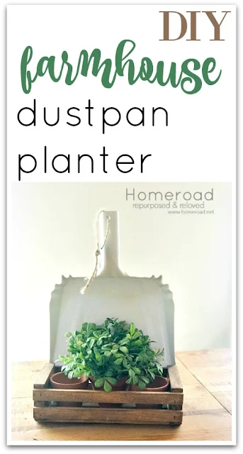 dust pan planter with overlay pin