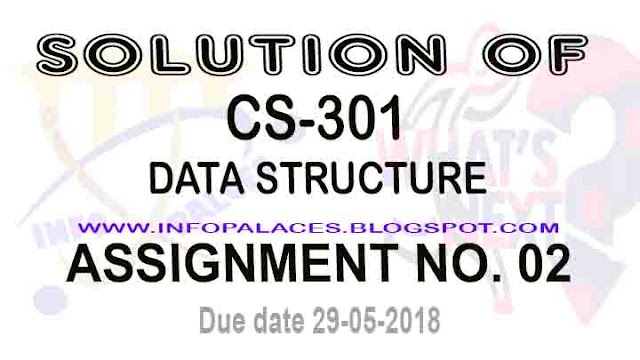 CS 301 Assignment 2 Solution Spring 2018 Data Structure