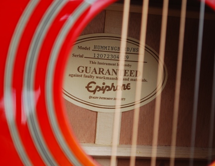 Rex and the Bass: Epiphone Hummingbird Acoustic Guitar Review