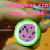 Tutorial Εύκολο cane καρπούζι από πολυμερικό πηλό - polymer clay watermelon cane tutorial for beginners