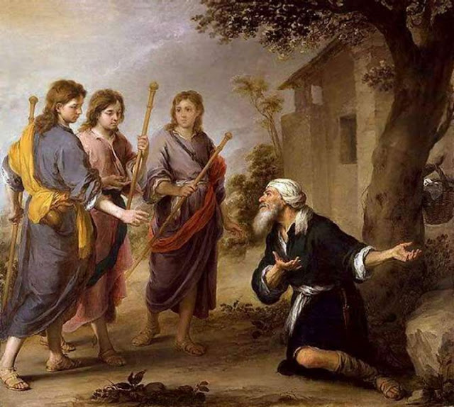 Бартоломе Эстебан Мурильо.  Авраам и три ангела