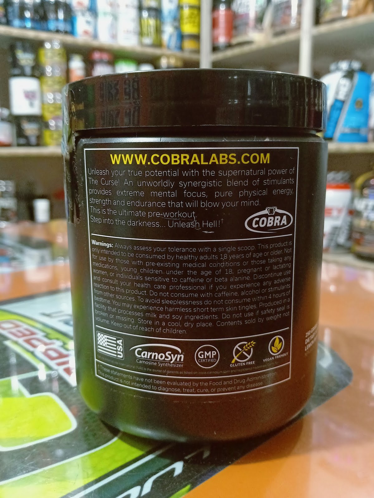 Cobra Labs The Curse PreWorkout Supplement Black NCRFS