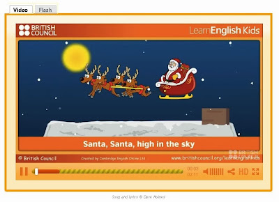 http://learnenglishkids.britishcouncil.org/en/songs/santa-santa-high-the-sky