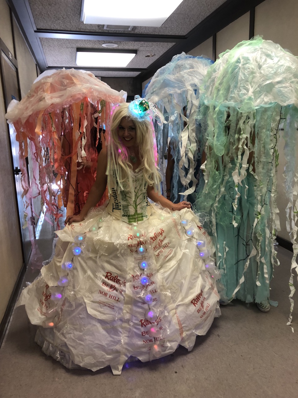 Plastic Jellyfish Dress Recycled Fashion with a Cause « Adafruit