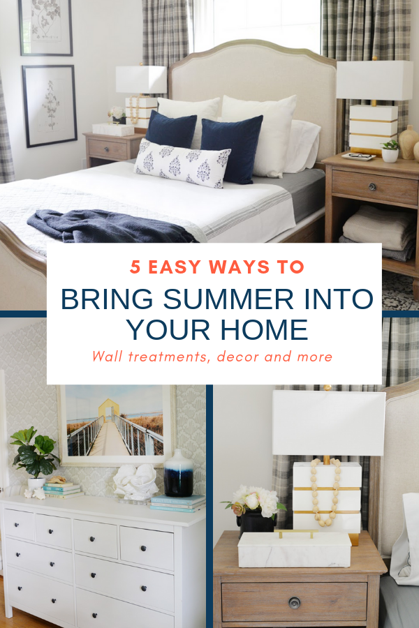 easy ways to bring summer into your home, summer decor ideas, summer bedroom