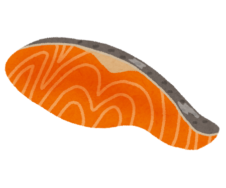 鮭の切り身のイラスト
