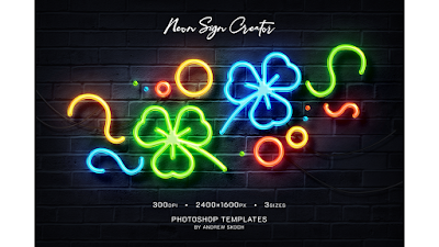 Neon Wall Logo Creator Templates Download In PSD Files