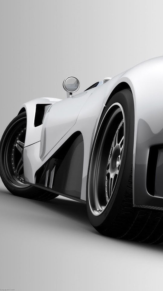Black And White Super Sport Car  Android Best Wallpaper