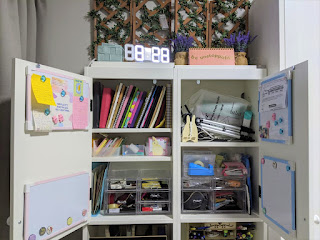 Silveran High Cabinet used as book and stationery storage