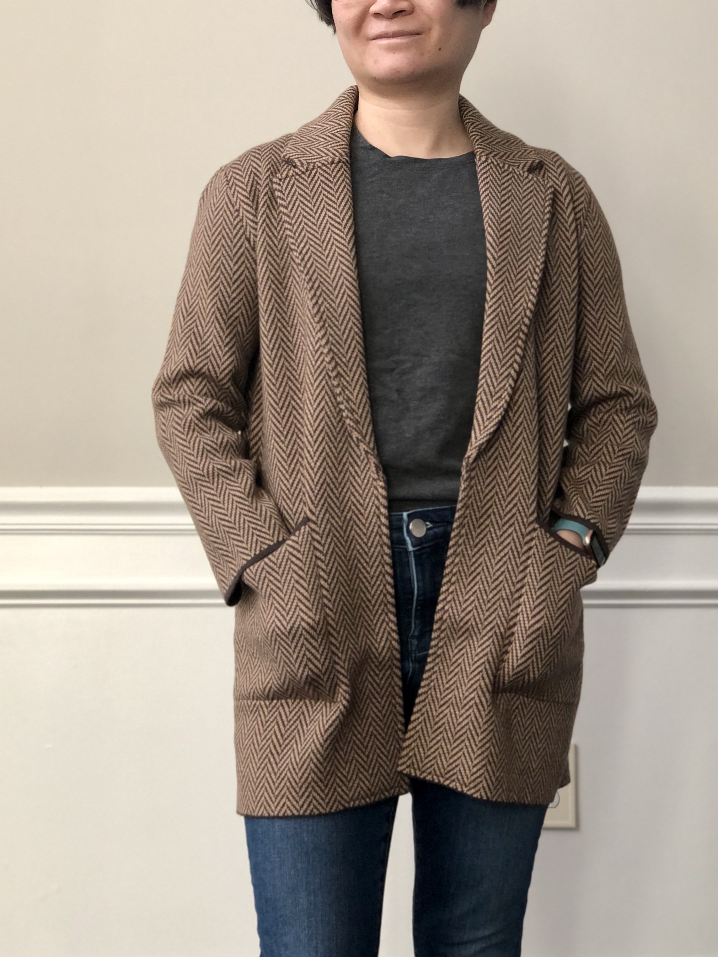 j crew cropped cardigan