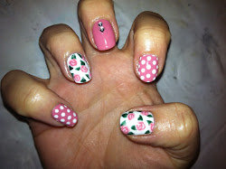 nail shellac designs cnd nails cath kidston pink spring rosebud manicure cute polish cuteness leaves silver flowers