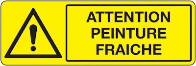 Attendre peinture colle sèche