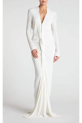 Weddings by K'Mich - wedding planning - wedding dresses - white ruffle dress with long sleeves crepe - roland mouret
