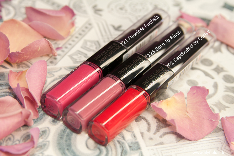 L'Oréal - Infaillible 24 Hr Lipsticks - Review & Swatches - Lilyfields