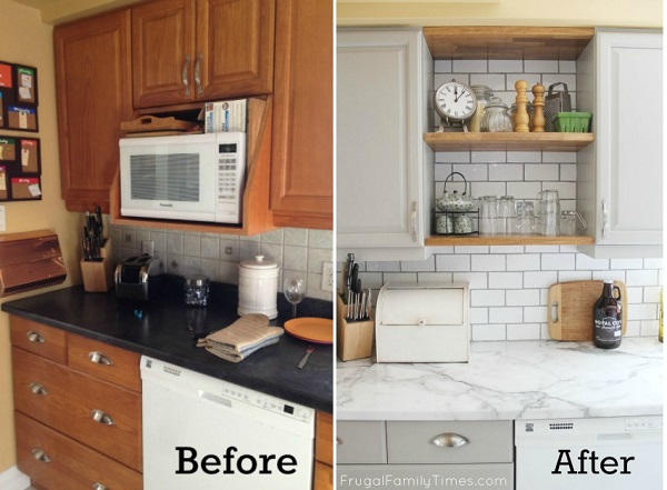 How To Add Modern Open Shelves Kitchen Update For Way Less Cash