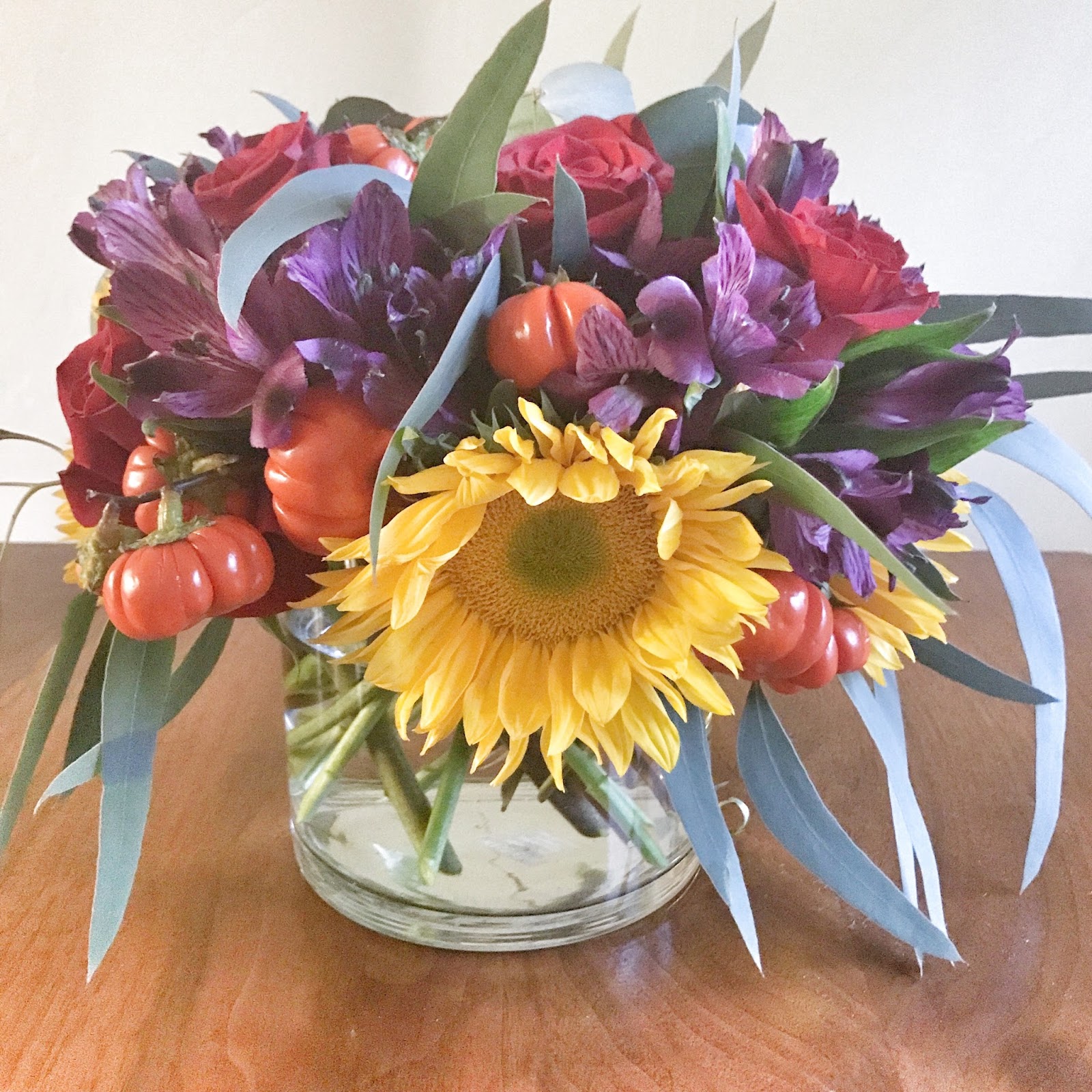 Trader Joe's Pumpkin Flower Arrangement