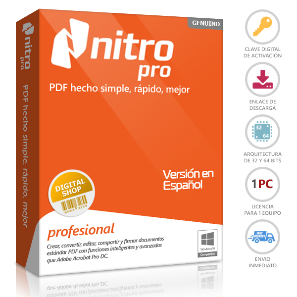 Nitro PDF Profesional 10 Español Licencia PerúClics