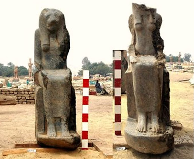 wo of the statues of the goddess Sekhmet