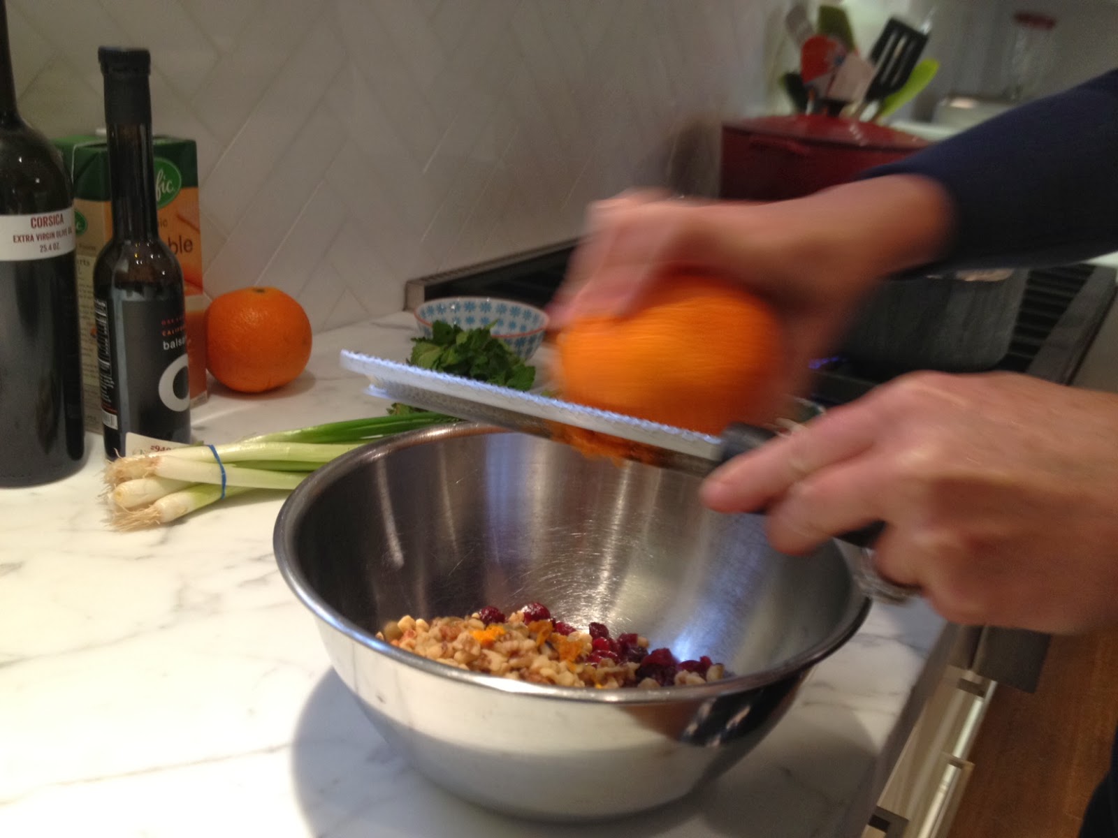 The Full Plate Blog cranberry walnut quinoa salad with orange vinaigrette