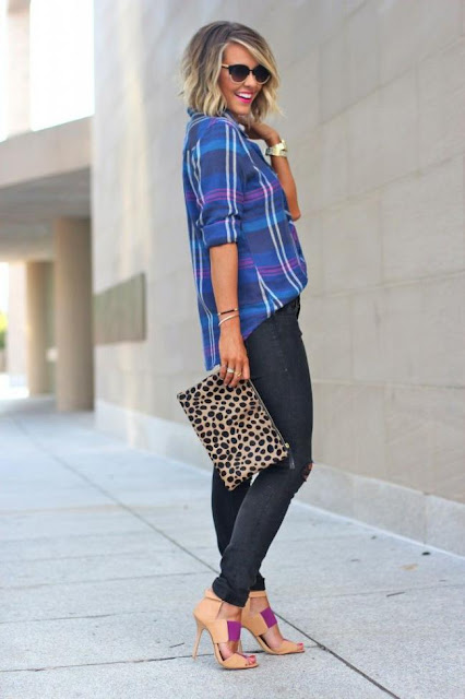 CÓMO COMBINAR CAMISAS DE CUADROS OUTFITS by maquillajebellezamujer.blogspot.com