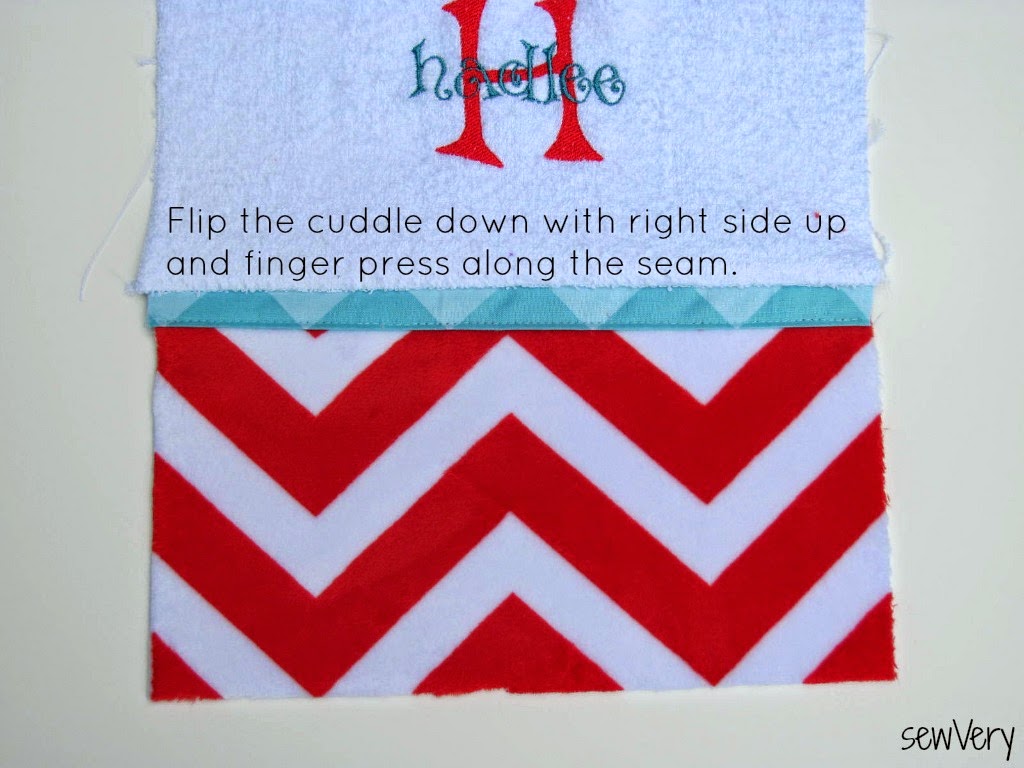 sewVery Embroidered Terry/Cuddle Burp Cloth Tutorial