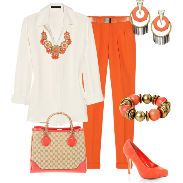 Outfits de Moda ...Me Tomo Cinco Minutos: Zapatos Naranja y Coral