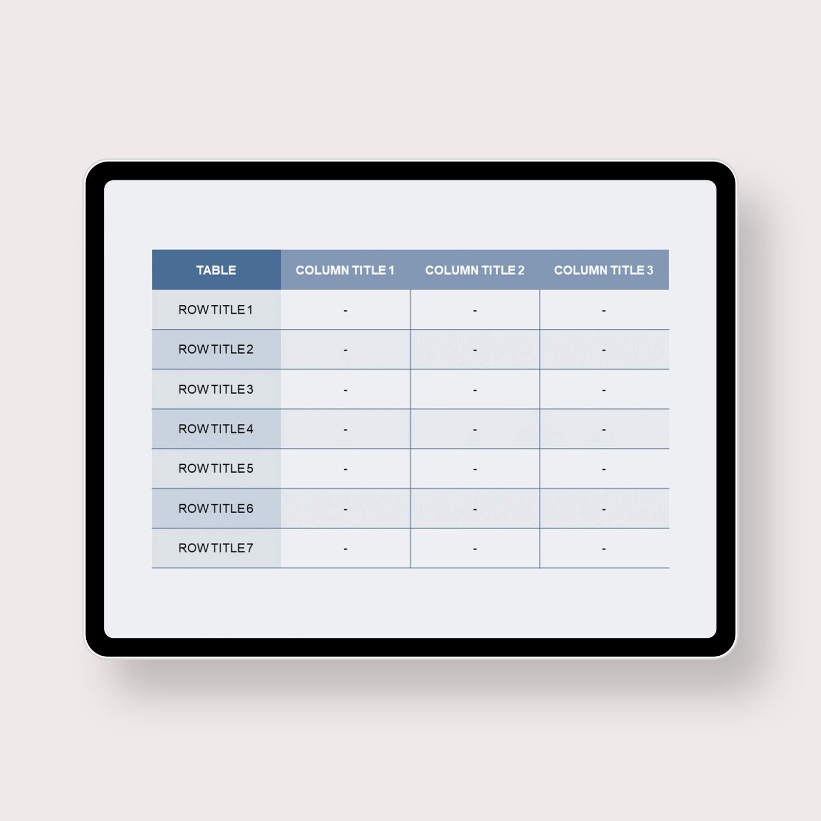 Basic Table PowerPoint Templates PowerPoint Free