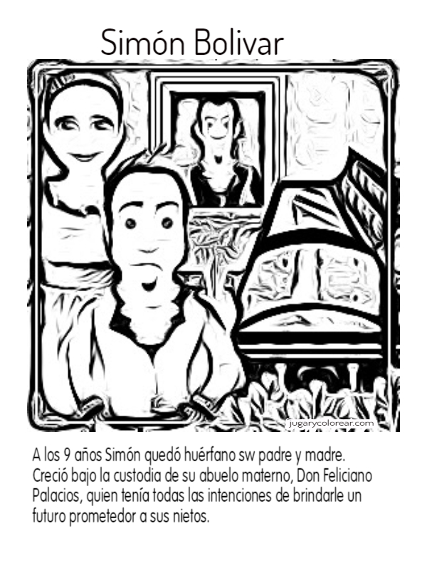 Dibujos de simón Bolívar para colorear - Jugar y Colorear