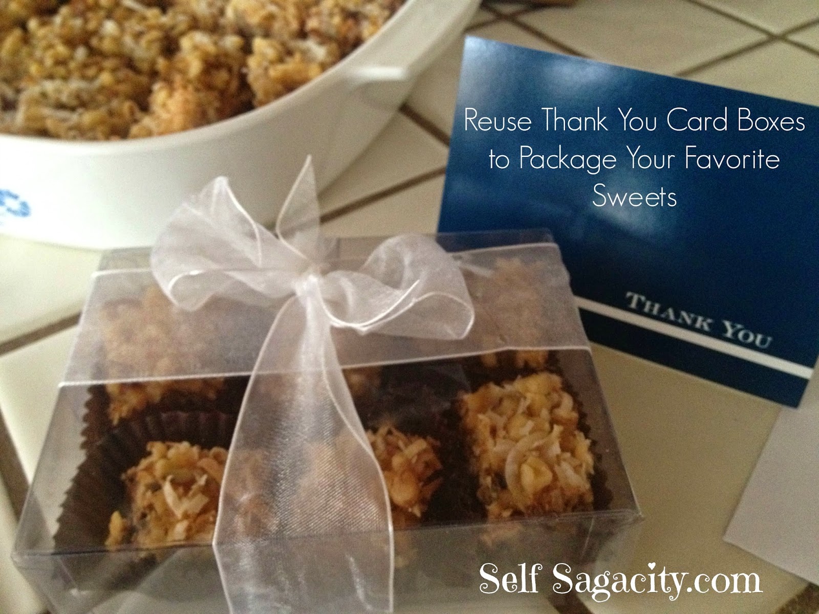 Reuse Empty Card Boxes to Store Homemade Treats