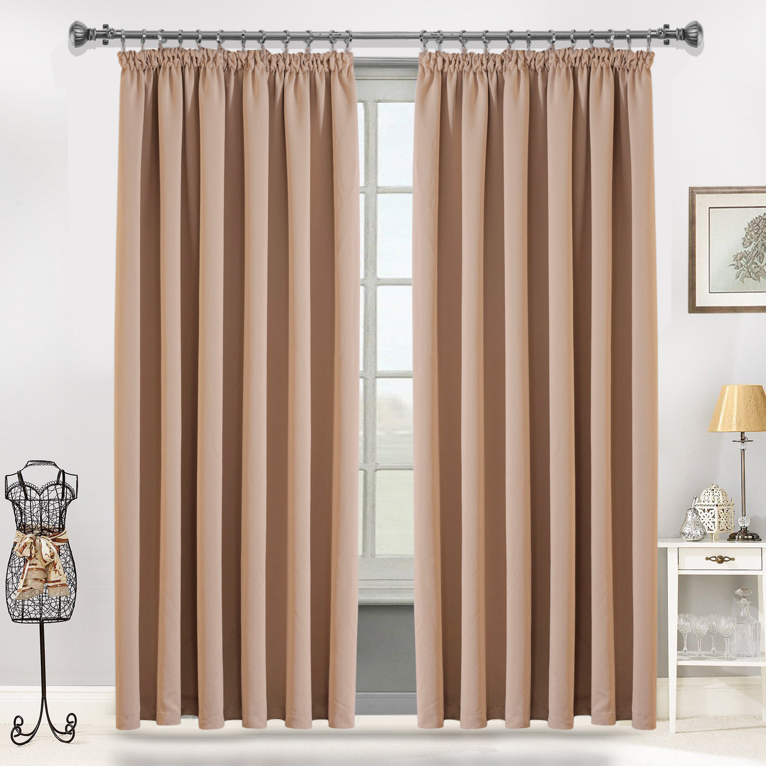 Blackout Pencil Pleat Curtains Blackout Curtain Pencil Pleat Pair