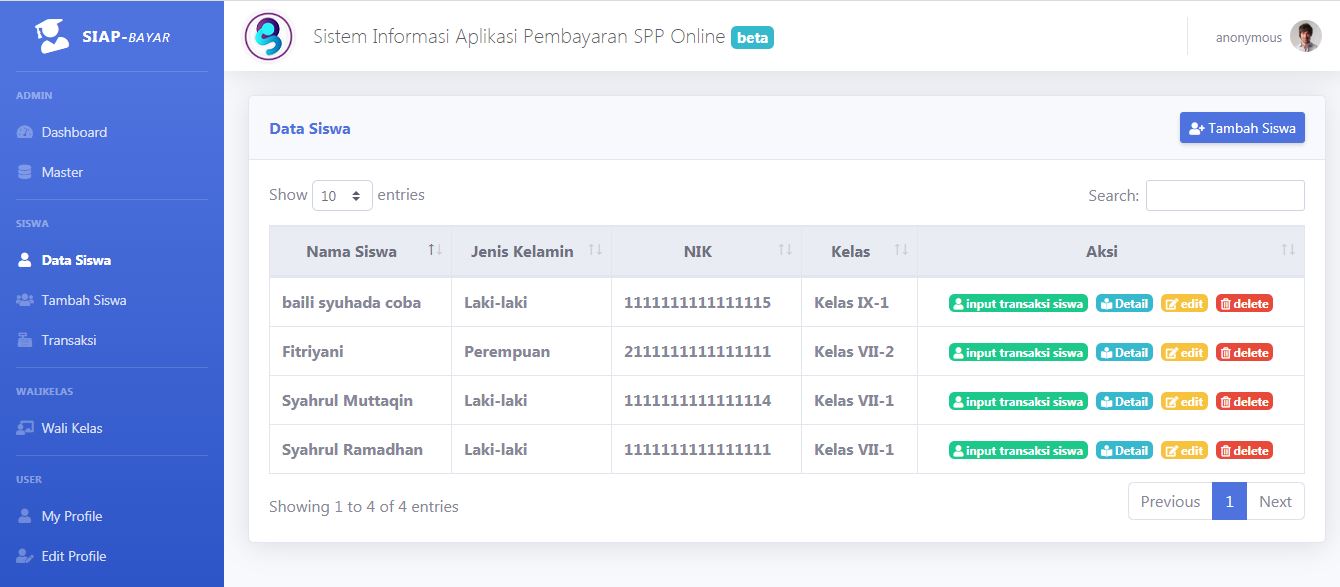 Aplikasi Pembayaran SPP Berbasis Web Php Mysql Free Download