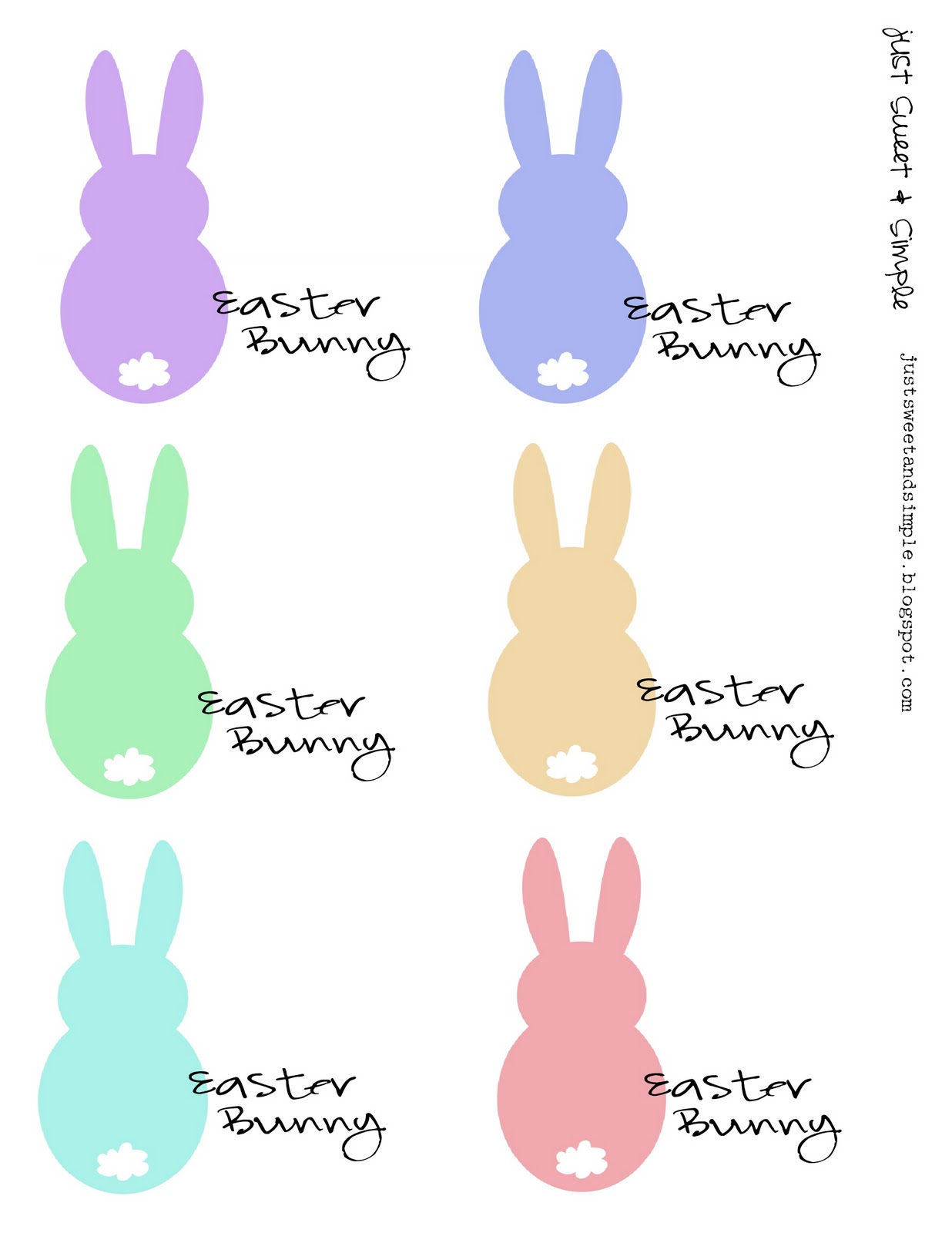 Easter Bunny Note Template