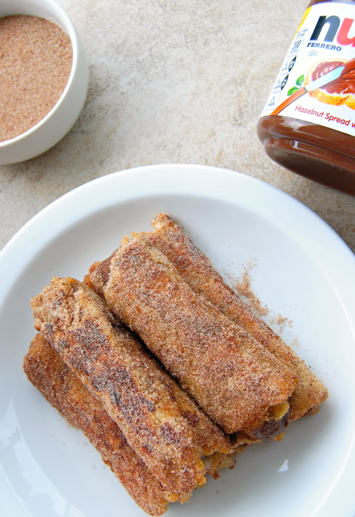 SteakNPotatoesKindaGurl Nutella French Toast Rolls with Cinnamon Sugar